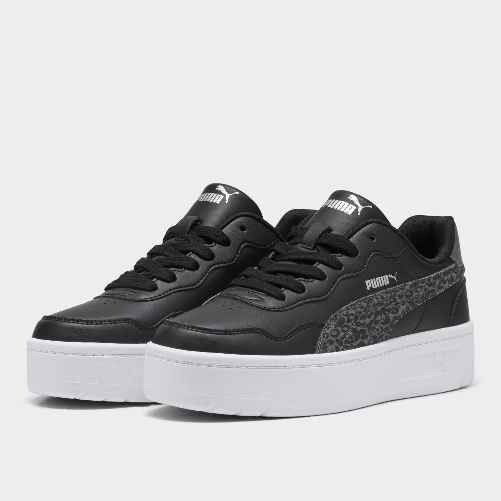 Puma Womens Court Lally Skye Feline Sneakers Black