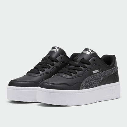 Puma Womens Court Lally Skye Feline Sneakers Black