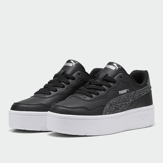 Puma Womens Court Lally Skye Feline Sneakers Black