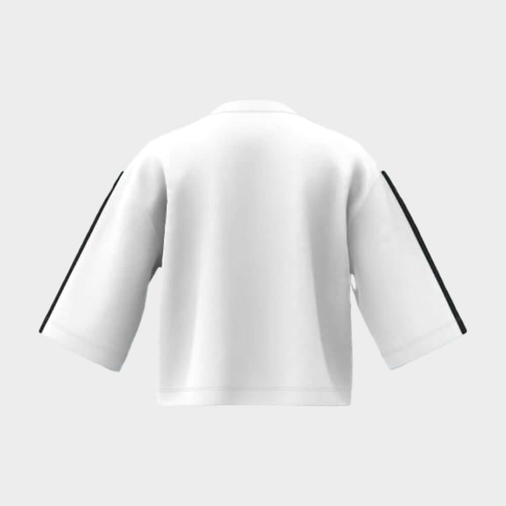 Adidas Womens 3 Strips Crop Tee White