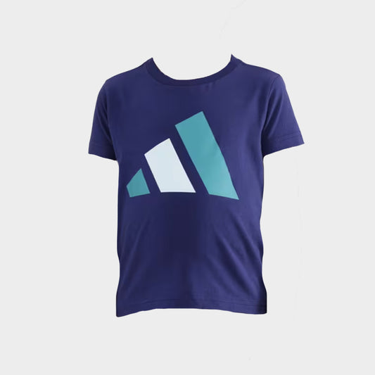 Adidas Youth Big Logo Tee Blue