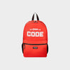 Code Front Pocket Backpack Red