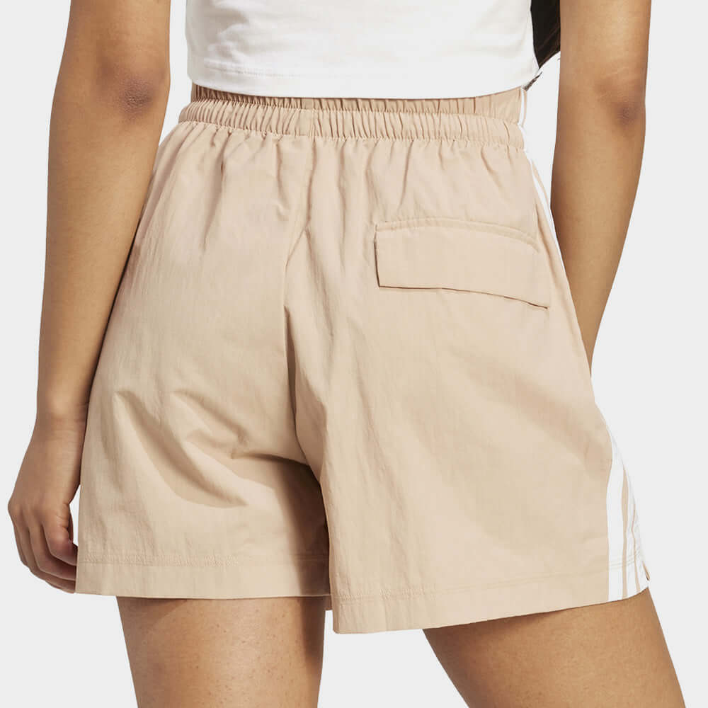 Adidas Womens 3 Strips Shorts Beige