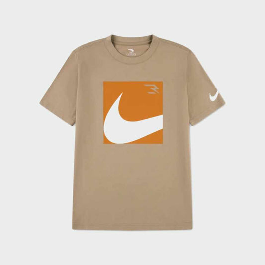 Nike Mens Boxed Swoosh Tee Brown