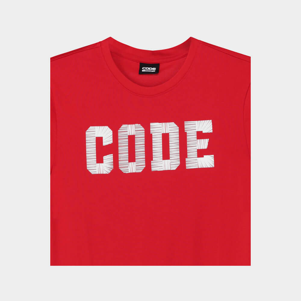 Code Mens Collegiate Puff Tee Red