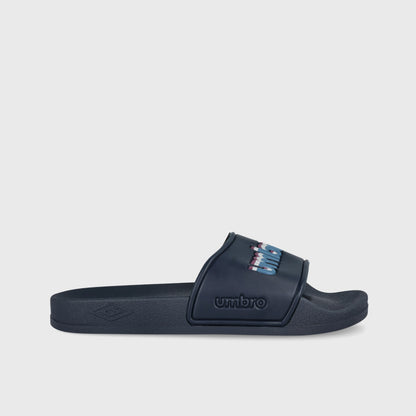 Umbro Mens Triple Logo Slides Blue