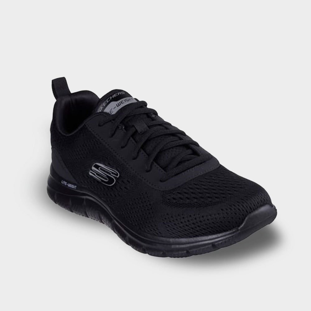 SKECHERS Memory Foam ブラック スニーカー SKECHERS MENS Track Sneakers BLACK – Tekkie Town