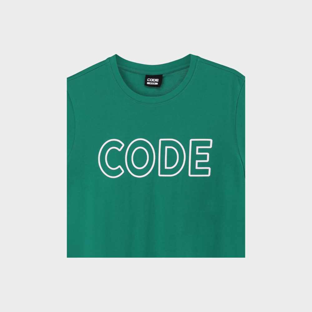 Code Mens Outline Graphic Tee Green