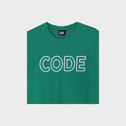 Code Mens Outline Graphic Tee Green