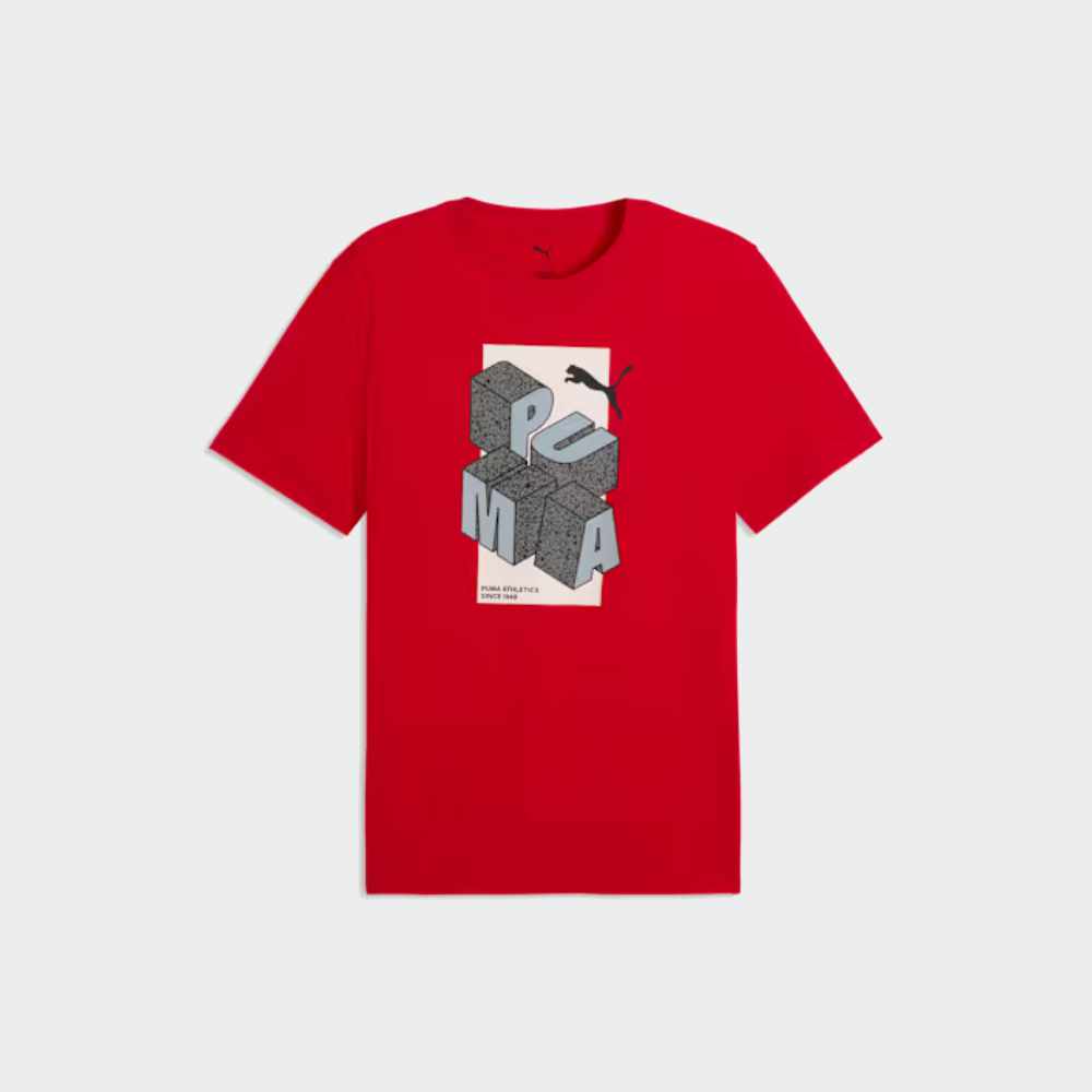 Puma Mens Graphic Tee Red
