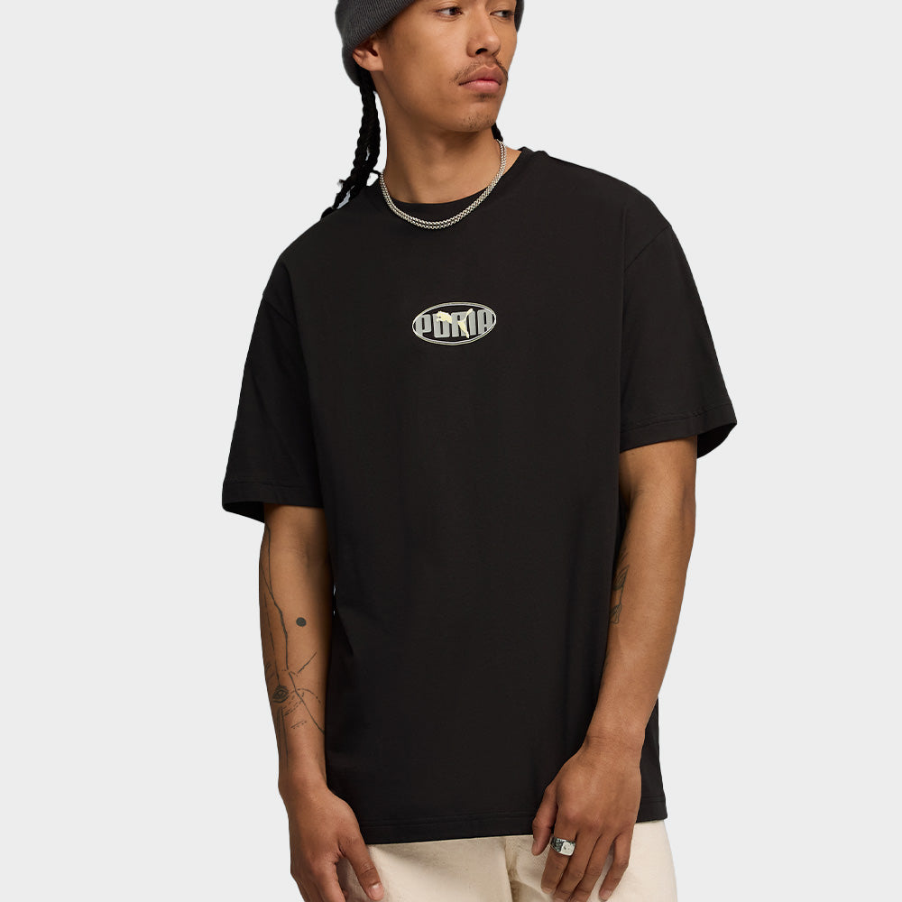 Puma Mens Essential Logo Lab Relaxed Execution Tee Black