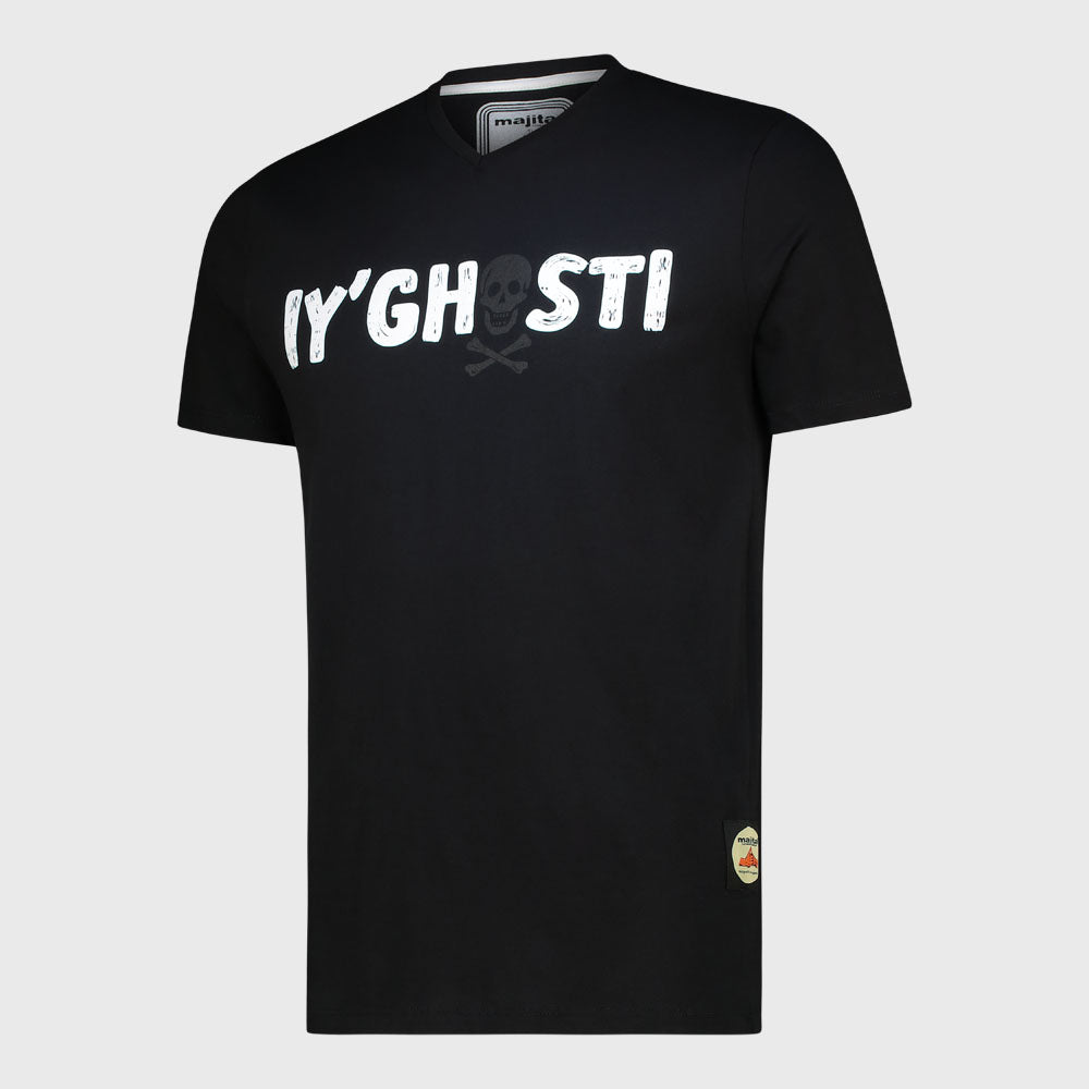 Majita Mens iy'Ghosti V neck Black