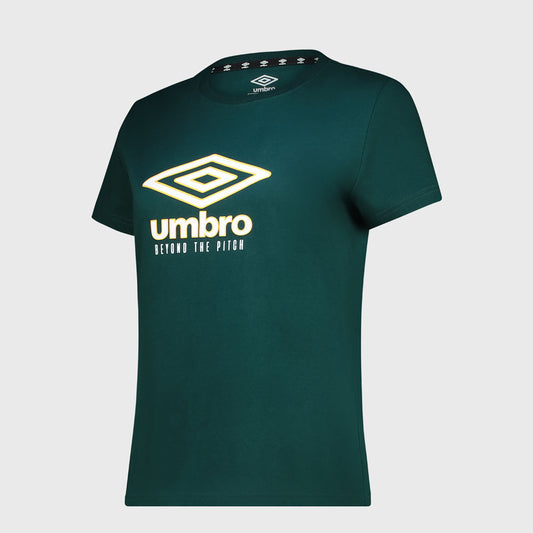 Umbro WOMENS Short Sleeve Regular Crew Tee Green