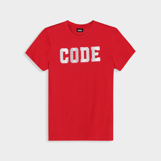 Code Mens Collegiate Puff Tee Red