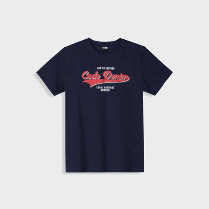 Code Mens Art Denim Graphic Tee Blue