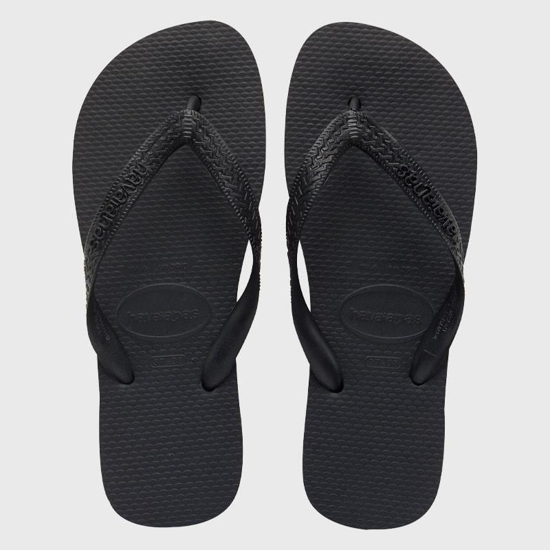 Havaianas Unisex Top Thong Sandals Black