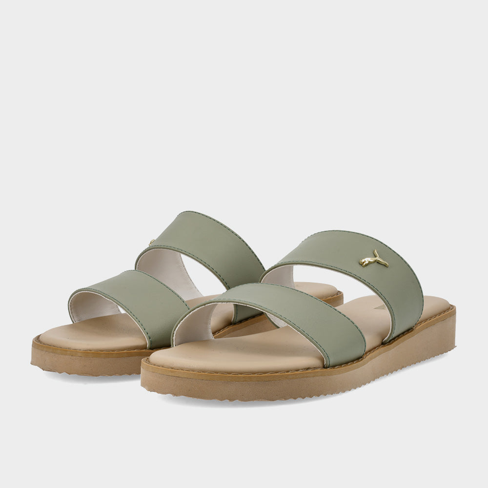 Puma Womens Gracecat Double Strap Sandals Green