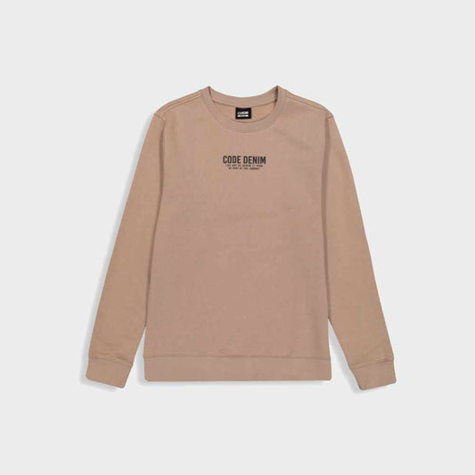 Code Mens Crew Sweat Top Brown