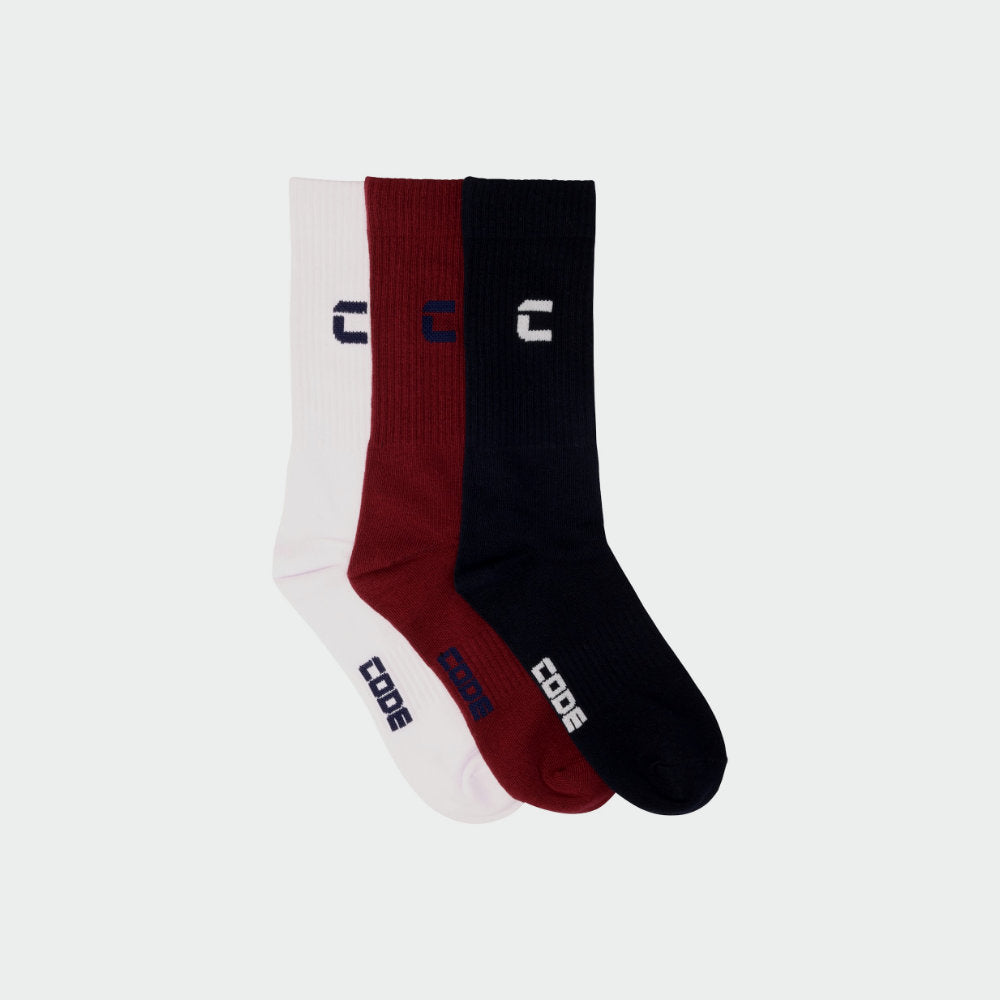 Code 3 Pack Socks Black