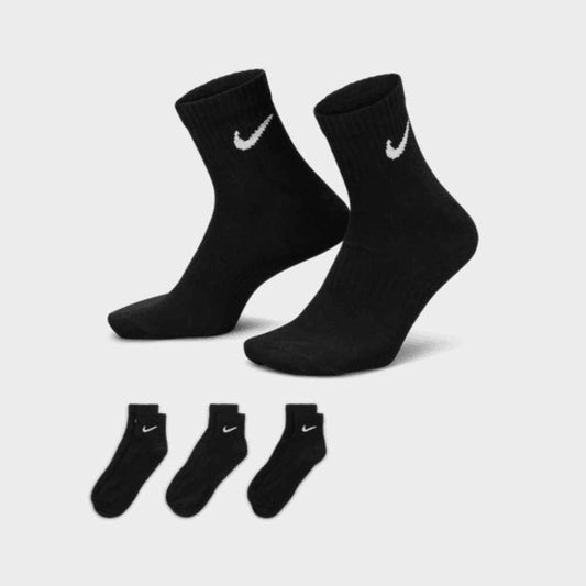 Nike 3-Pack Training Ankle Socks Black