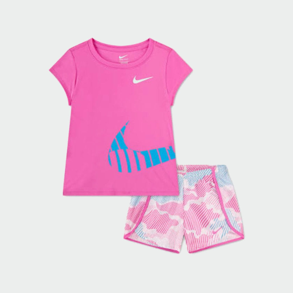 Nike Kids ESSENTIALS ALL OVER PRINT SPRINTER SET Pink