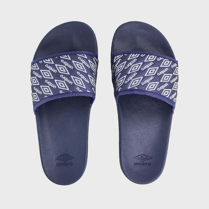 Umbro Womens Embossed Slides Blue