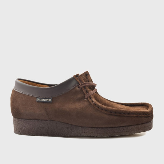 GRASSHOPPER MENS Suede SofTee Moccasins BROWN