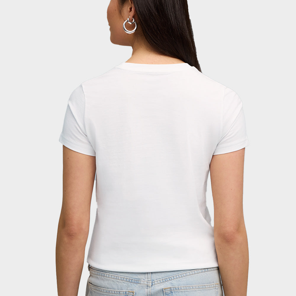 Puma Womens Graphic Stacked Tee White