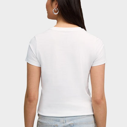 Puma Womens Graphic Stacked Tee White