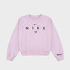 Nike Womens Graphic Sweatshirt Crew Top Pink