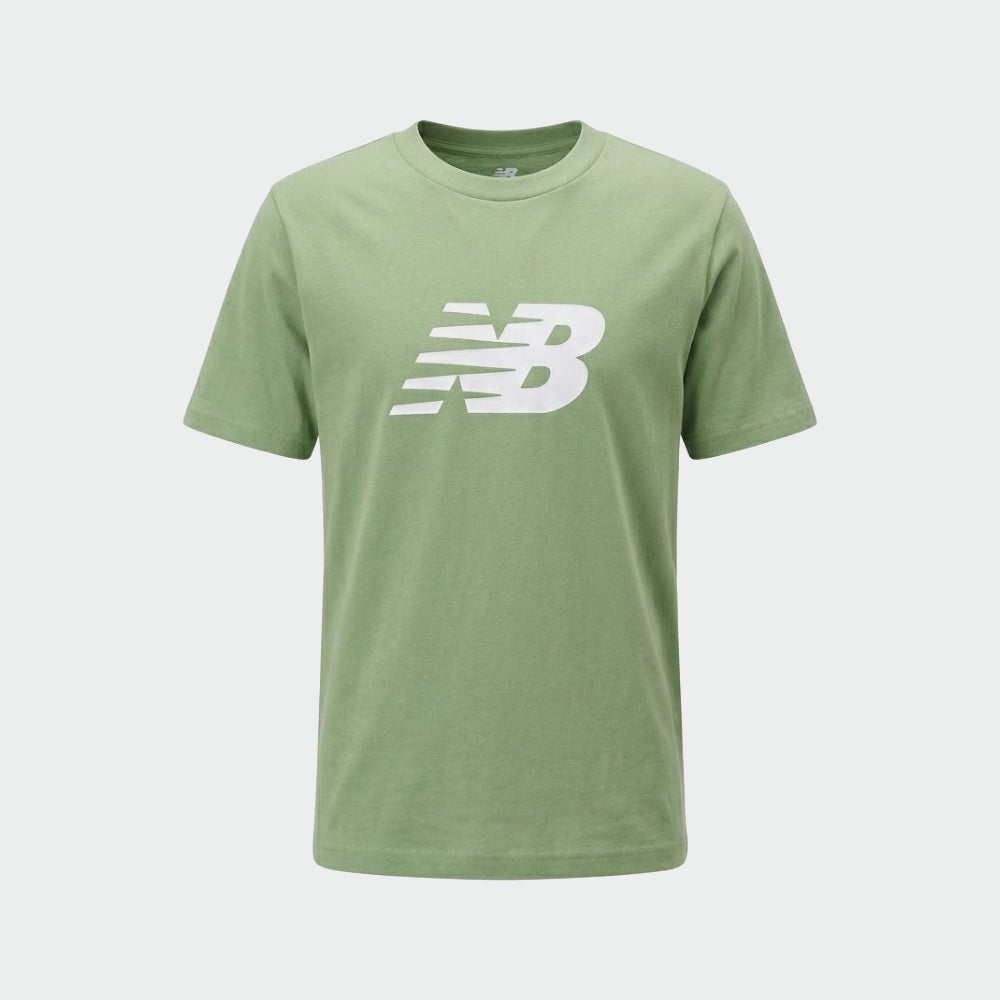 New Balance Mens Sport Jersey Logo Tee Green