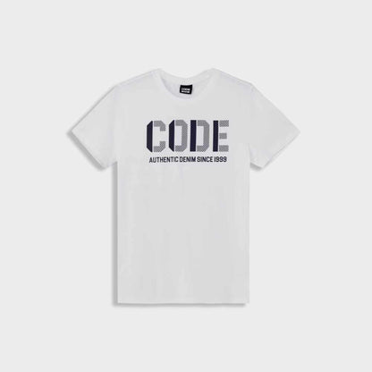 Code Mens Art Deco Graphic Tee White