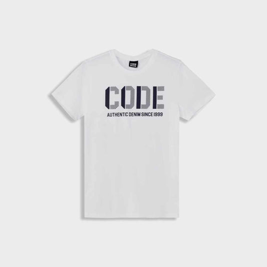 CODE MENS Art Deco Graphic Tee WHITE