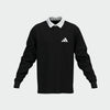 Adidas Mens Small Logo Pique Long Sleeve Polo Black