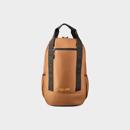 Code Jacquard Strap Backpack Brown