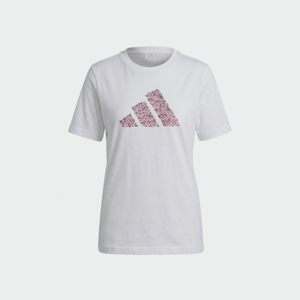 Adidas Youth Boyfriend Big Logo Tee White