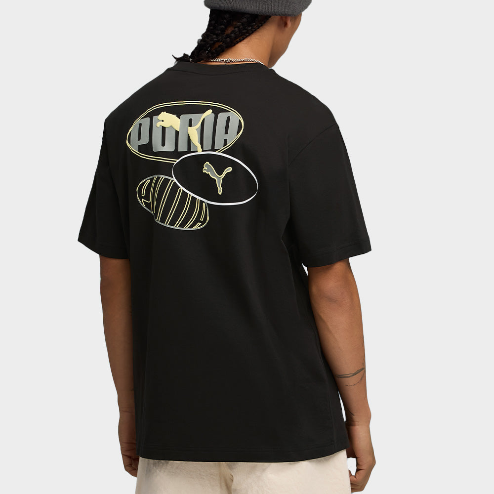 Puma Mens Essential Logo Lab Relaxed Execution Tee Black