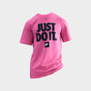 Nike Mens Just Do It Verbiage Tee Pink