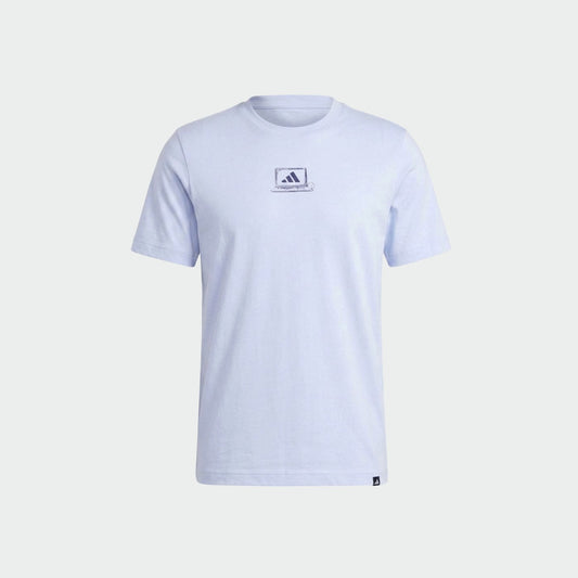 Adidas Mens Clocked In office Tee Blue