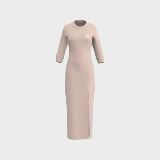 ADIDAS WOMENS 3-Strips Crew Dress PINK