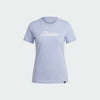 Adidas Womens Boyfriend Wordmark Tee Blue
