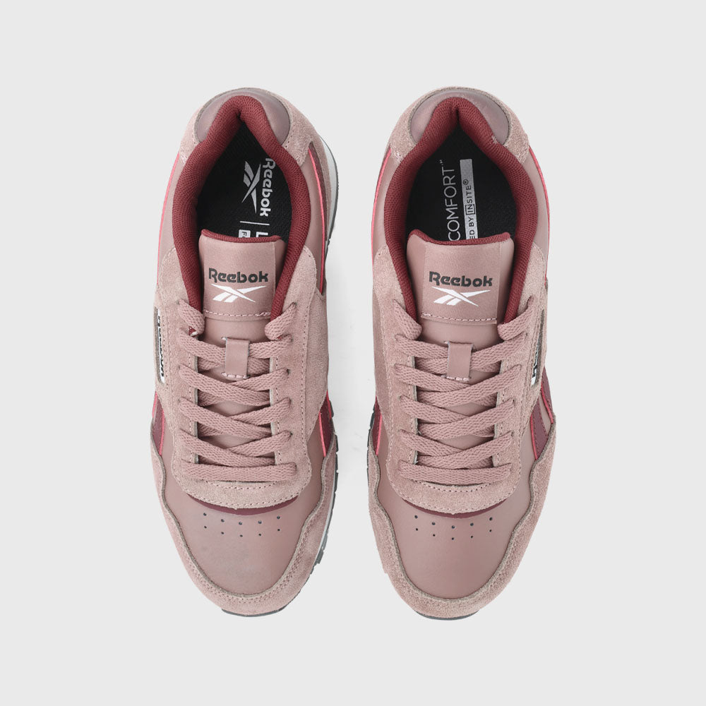 Reebok Womens Glide Sneakers Burgundy