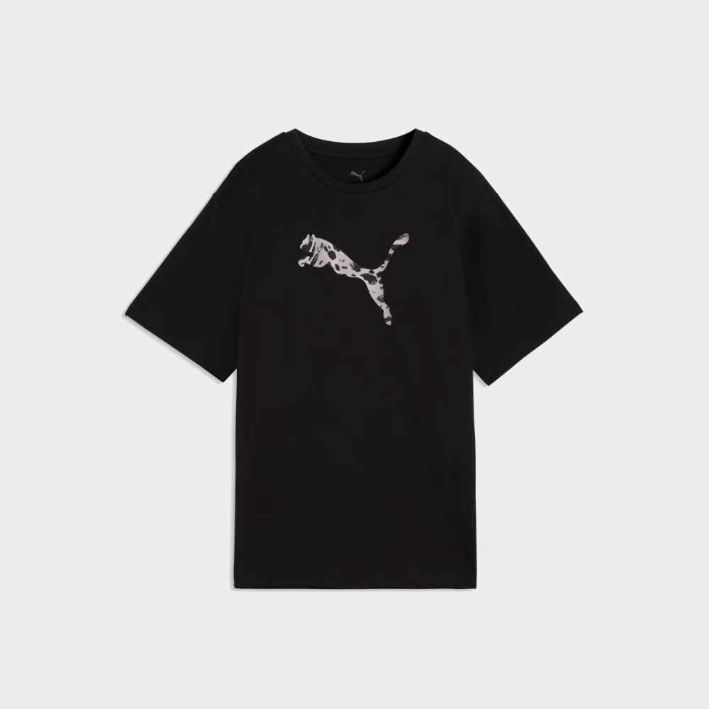 Puma Womens Essential Graphic Animal Relaxed Tee Black