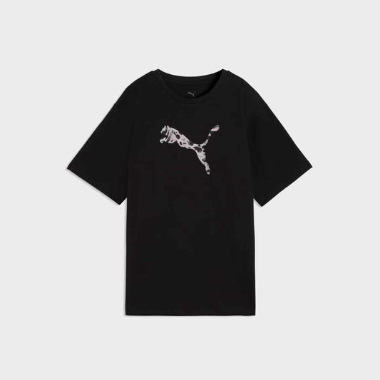 Puma Womens Essential Graphic Animal Relaxed Tee Black