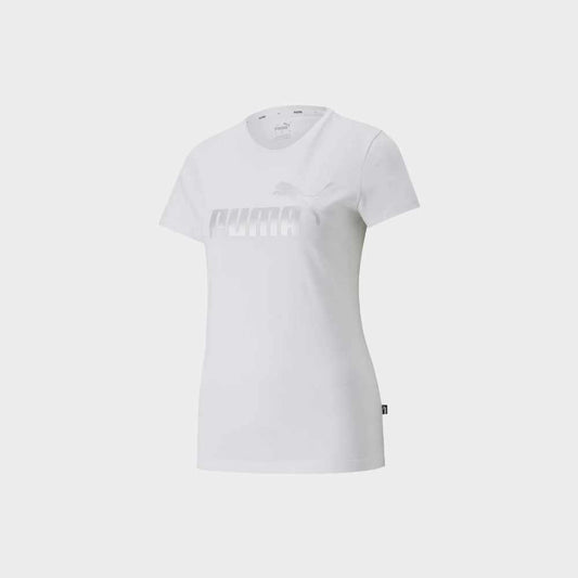 Puma Womens Essential Logo Lab Tee White