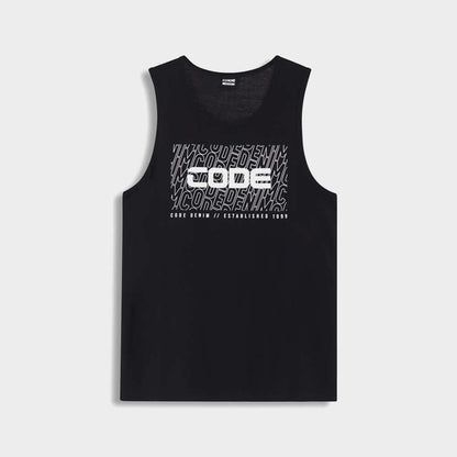 Code Mens Graphic Vest Black