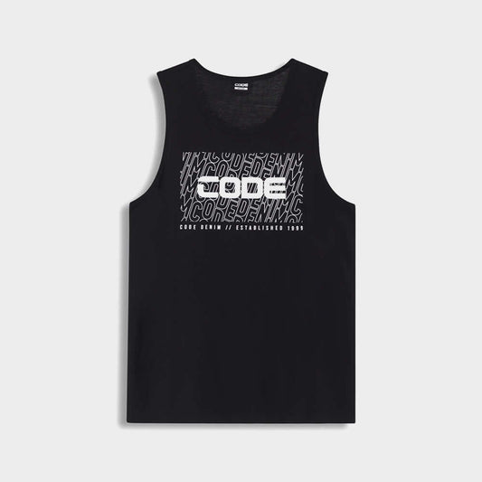Code Mens Graphic Vest Black