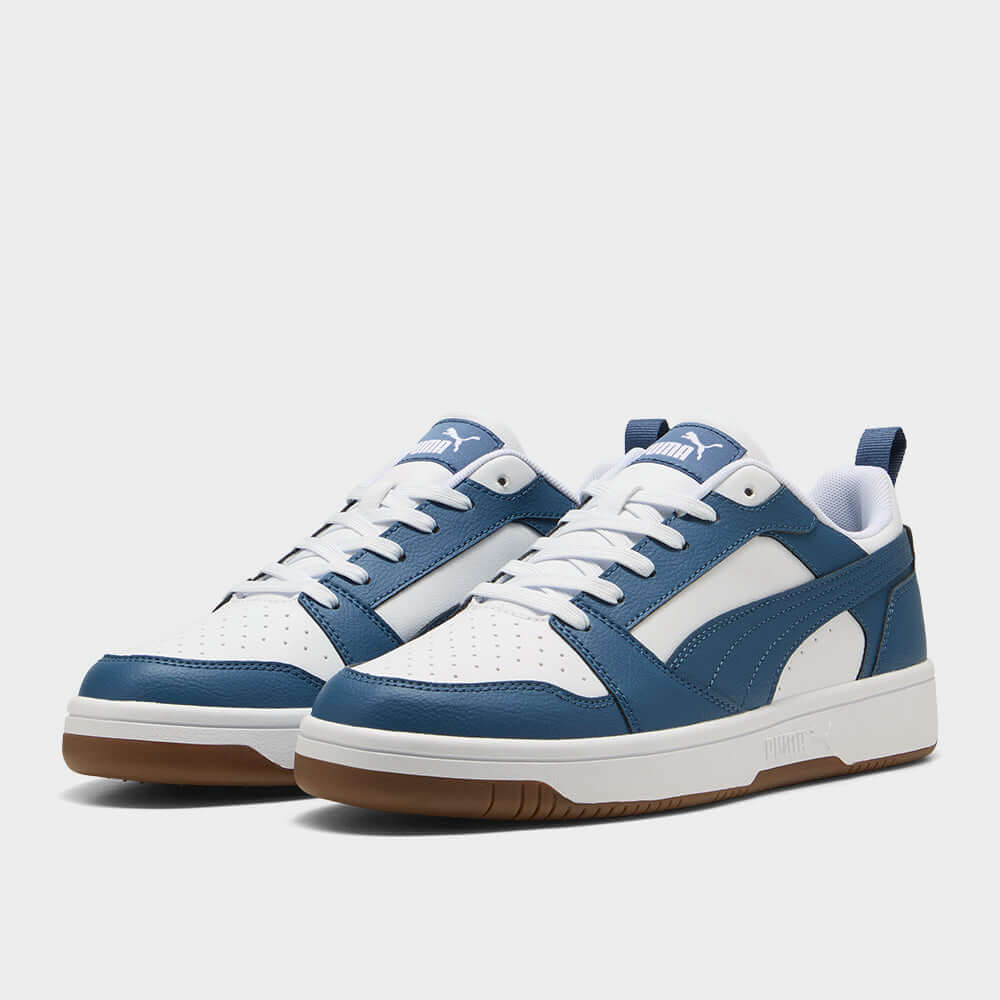 Puma Mens Rebound V6 Low Sneakers Blue