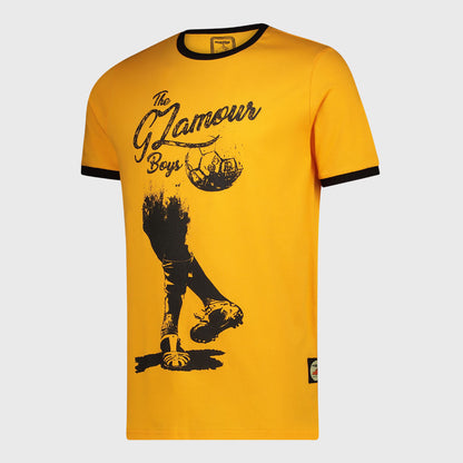 Majita Mens Glamour Boys Ringer Tee Yellow
