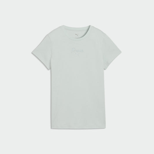 Puma Womens Essential Script Tee Green